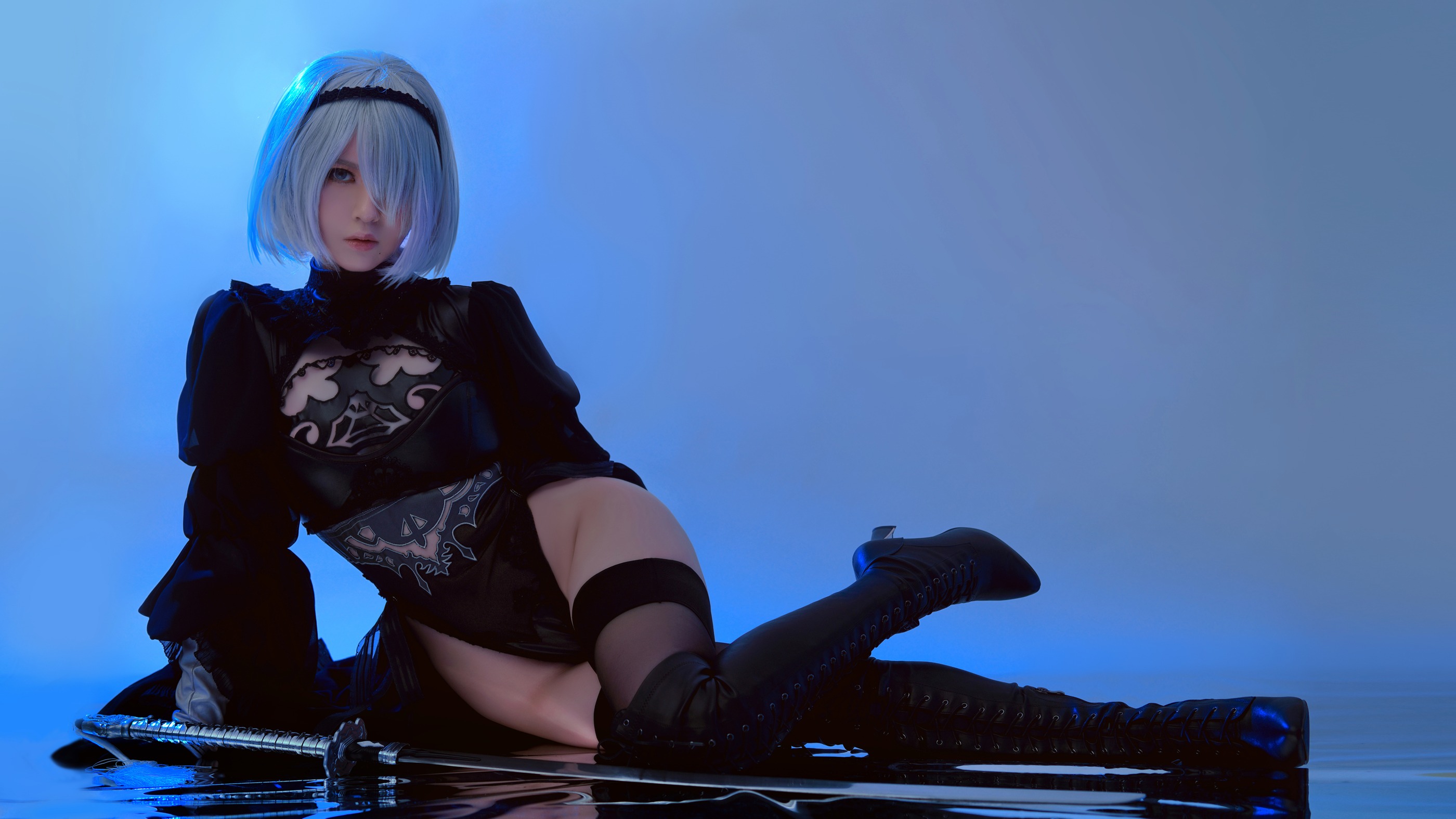 图片[1]-半半子 – NO.016 尼尔 Nier：2B [48P]-XikXak